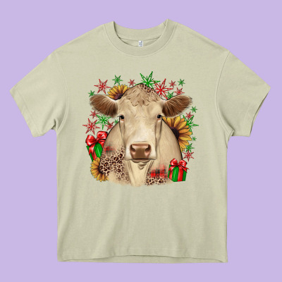 Christmas Charolais Heavy Core Tee Designed By Jahusdesignshop