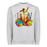 Heather Grey Softball Frappe Coffee Heavyweight Sweatshirt - FaDigitalArtStudio