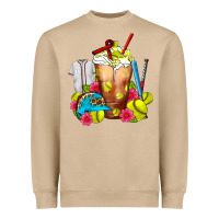 Mushroom Softball Frappe Coffee Heavyweight Sweatshirt - FaDigitalArtStudio