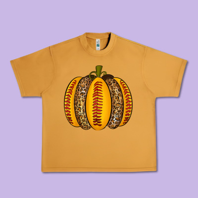 Softball Pumpkin Urban Heavy Tee Designed By Texasbilliewilder