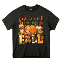 Asphalt just a girl who loves fall Heavy Core Tee - MaliasSmallBusiness