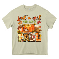 Mossy just a girl who loves fall Heavy Core Tee - MaliasSmallBusiness