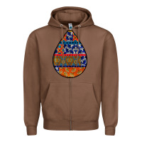 Chestnut african fabric pattern teardrop earrings 4 Zipper Hoodie - BundleAndBundleShop