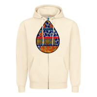Sandshell african fabric pattern teardrop earrings 4 Zipper Hoodie - BundleAndBundleShop