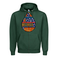 Sports Green african fabric pattern teardrop earrings 4 Zipper Hoodie - BundleAndBundleShop