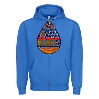True Royal african fabric pattern teardrop earrings 4 Zipper Hoodie - BundleAndBundleShop