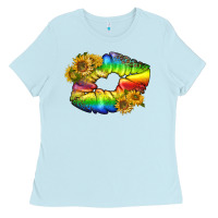 Lgbtq Pride Rainbow Lips Ladies Tee | Teevron