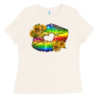 Bone Lgbtq Pride Rainbow Lips Ladies Tee - BundleAndBundleShop