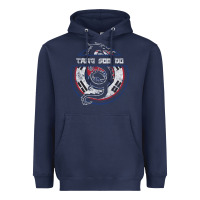 Navy Tang Soo Do Hoodie Martial Arts Gift Dragon Korean Heavyweight Hoodie - tuanDangUi