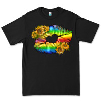Black Lgbtq Pride Rainbow Lips Premium Tee - BundleAndBundleShop