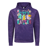 Cloud Purple Happy Easter eggs Nurse Vintage Hoodie - NancyCooperArtShop