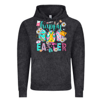 Vintage Black Happy Easter eggs Nurse Vintage Hoodie - NancyCooperArtShop