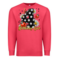 Cardinal ladybug birthday girl age 4 Premium Sweatshirt - LillyAllenDesigns