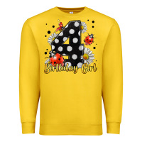 Lemon ladybug birthday girl age 4 Premium Sweatshirt - LillyAllenDesigns