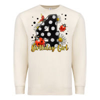 Sandshell ladybug birthday girl age 4 Premium Sweatshirt - LillyAllenDesigns