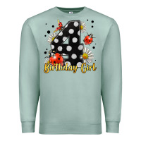 Seafoam ladybug birthday girl age 4 Premium Sweatshirt - LillyAllenDesigns