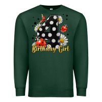 Sports Green ladybug birthday girl age 4 Premium Sweatshirt - LillyAllenDesigns