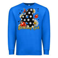 True Royal ladybug birthday girl age 4 Premium Sweatshirt - LillyAllenDesigns