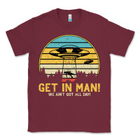 Burgundy UFO Vintage Retro Alien Outerspace Spaceship Classic Tee - Bettercallsaul