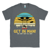 Charcoal Heather UFO Vintage Retro Alien Outerspace Spaceship Classic Tee - Bettercallsaul