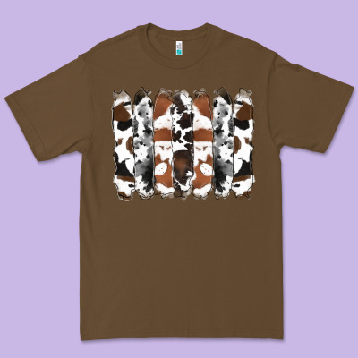 Cowhide Brushstrokes Premium Tee Designed By Ranaportraitstore