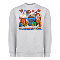 Heather Grey It's Game Day Y'all Basketball Coffee Cups Heavyweight Sweatshirt - FaDigitalArtStudio