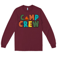 Burgundy camp crew Long Sleeve Tee - CowGirlArtShop