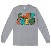 Heather Grey camp crew Long Sleeve Tee - CowGirlArtShop