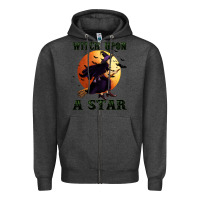 Charcoal Heather witch upon a star Zipper Hoodie - BundleAndBundleShop