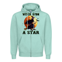 Seafoam witch upon a star Zipper Hoodie - BundleAndBundleShop