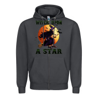 Smoke witch upon a star Zipper Hoodie - BundleAndBundleShop