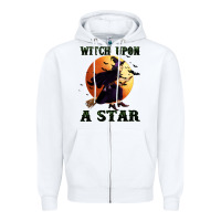White witch upon a star Zipper Hoodie - BundleAndBundleShop