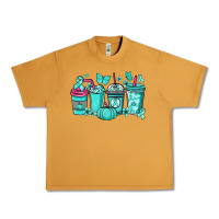 Peanut Butter Ovarian Cancer coffee cups teal ribbon Urban Heavy Tee - NancyCooperArtShop