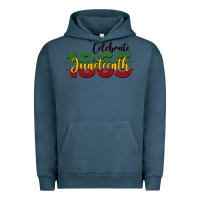 Pigment Midnight Navy celebrate juneteenth1865 Urban Hoodie - BarkalooDesign