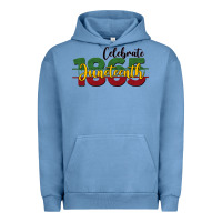 Pigment Pebble Blue celebrate juneteenth1865 Urban Hoodie - BarkalooDesign
