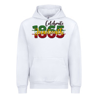 White celebrate juneteenth1865 Urban Hoodie - BarkalooDesign