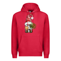 Cardinal Christmas Gnome With Cookie Premium Hoodie - BundleAndBundleShop