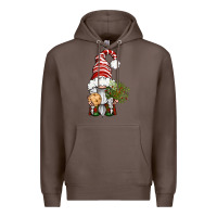 Coffee Christmas Gnome With Cookie Premium Hoodie - BundleAndBundleShop