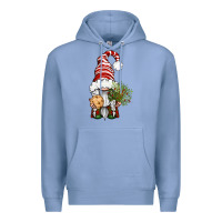Colony Blue Christmas Gnome With Cookie Premium Hoodie - BundleAndBundleShop