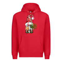 Red Christmas Gnome With Cookie Premium Hoodie - BundleAndBundleShop