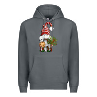 Rock Christmas Gnome With Cookie Premium Hoodie - BundleAndBundleShop
