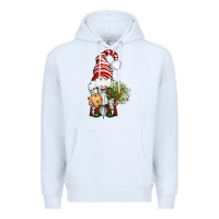 White Christmas Gnome With Cookie Premium Hoodie - BundleAndBundleShop