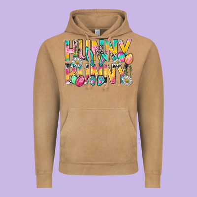 Hunny Bunny Easter Vintage Hoodie Designed By Nancycooperartshop