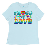 Baby Blue Lgbtq Proud Of Love Ladies Tee - BundleAndBundleShop