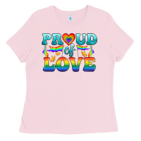 Bubblegum Pink Lgbtq Proud Of Love Ladies Tee - BundleAndBundleShop