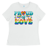 White Lgbtq Proud Of Love Ladies Tee - BundleAndBundleShop