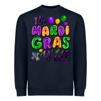 Navy It's Mardi Gras y'all Heavyweight Sweatshirt - FaDigitalArtStudio