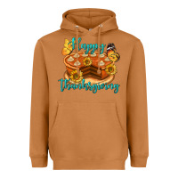 Meerkat Happy Thanksgiving Pumpkin Pie Heavyweight Hoodie - LillyAllenDesigns