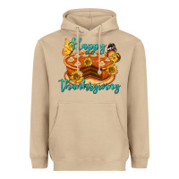 Mushroom Happy Thanksgiving Pumpkin Pie Heavyweight Hoodie - LillyAllenDesigns