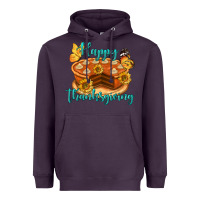 Plum Happy Thanksgiving Pumpkin Pie Heavyweight Hoodie - LillyAllenDesigns